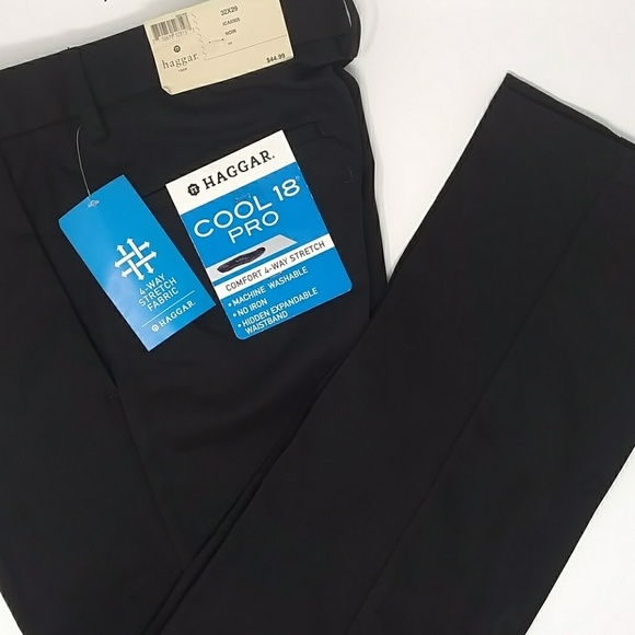 haggar cool 18 pro straight fit flat front pants